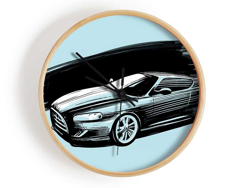 Aston Martin Blues Clock - Wallart-Direct UK