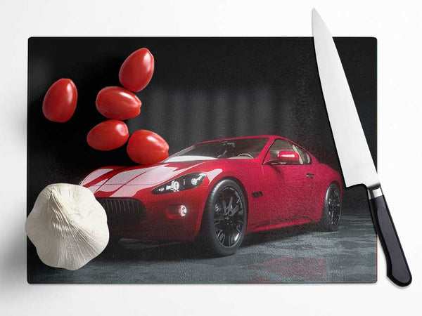 Maserati Red Glass Chopping Board