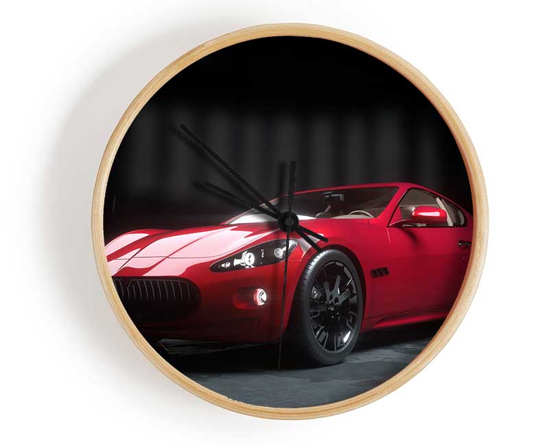 Maserati Red Clock - Wallart-Direct UK