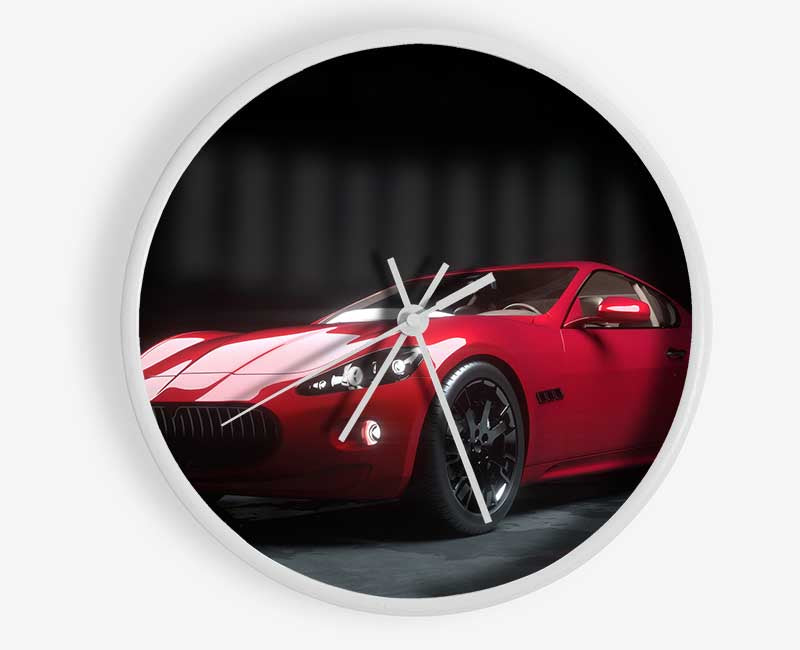 Maserati Red Clock - Wallart-Direct UK