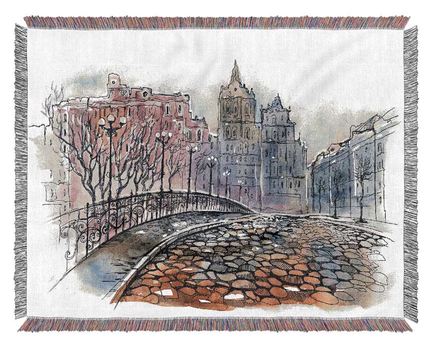 Cobbled Streets Woven Blanket