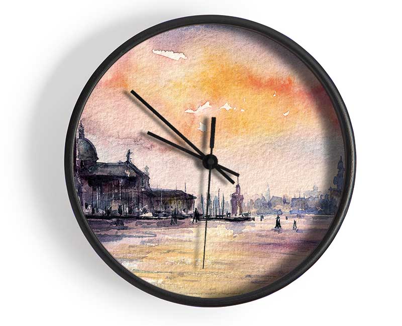 Water City Views Clock - Wallart-Direct UK