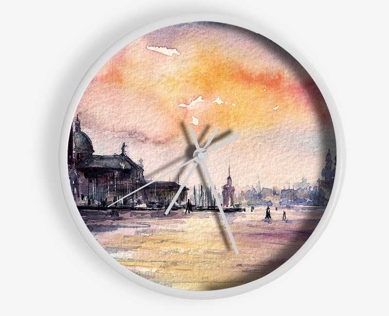 Water City Views Clock - Wallart-Direct UK