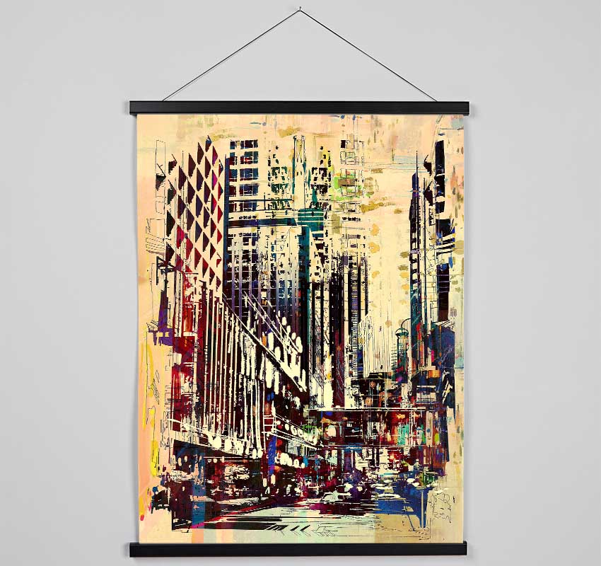 NYC Building Blocks Hanging Poster - Wallart-Direct UK