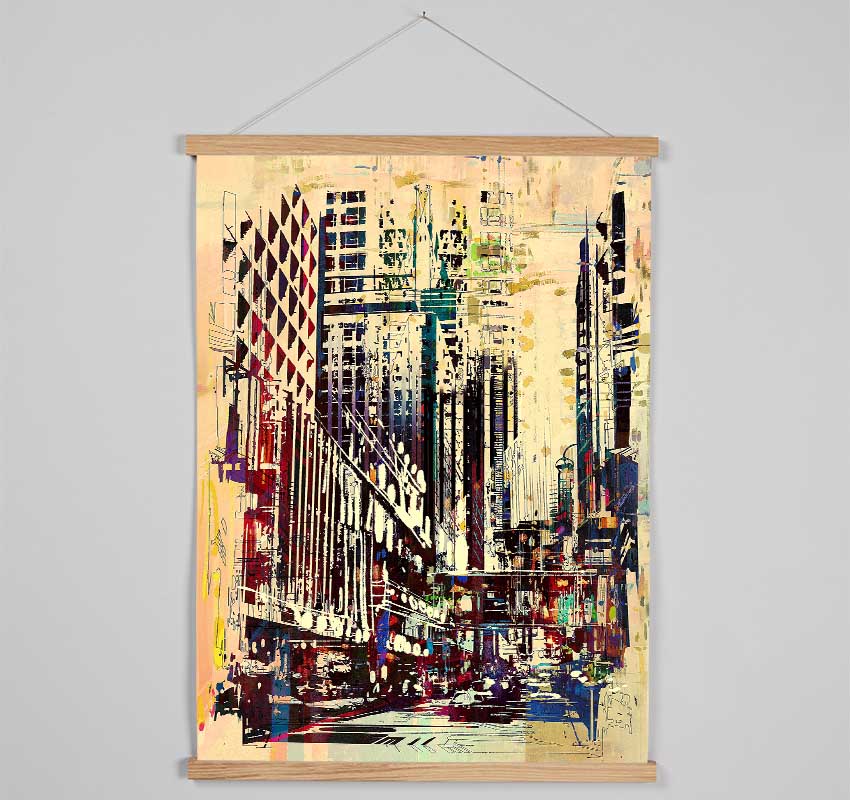 NYC Building Blocks Hanging Poster - Wallart-Direct UK