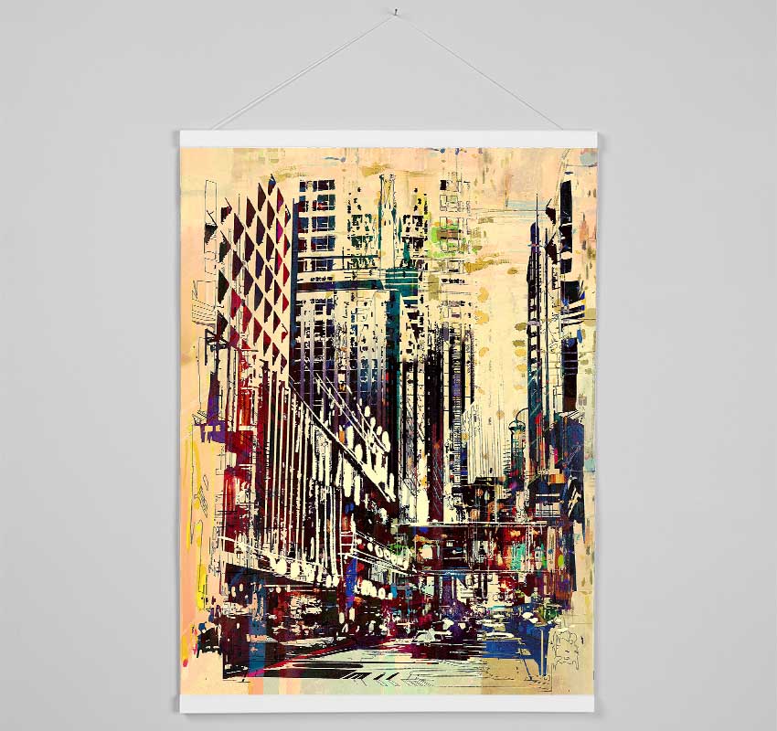 NYC Building Blocks Hanging Poster - Wallart-Direct UK