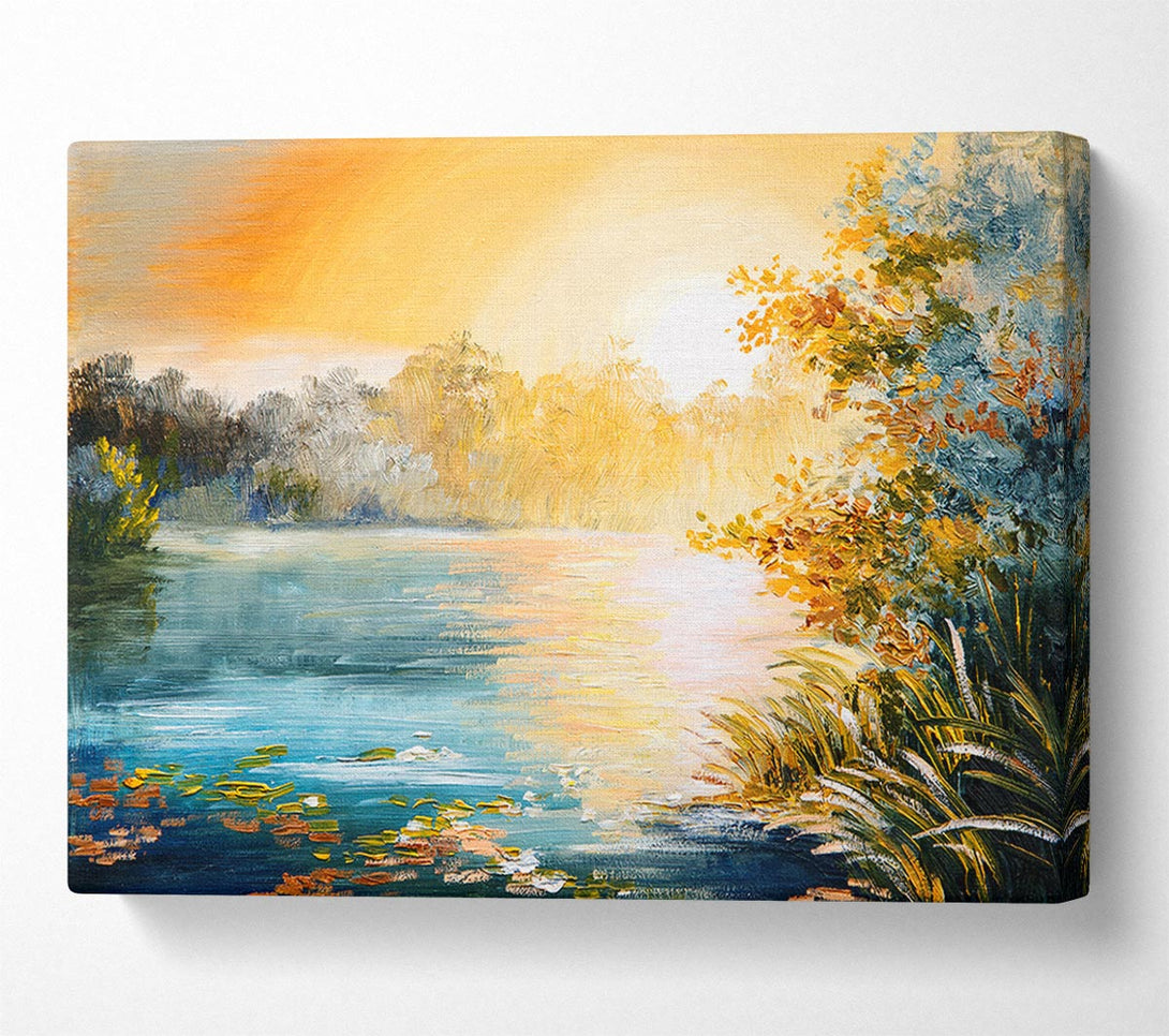 Picture of Sunset Water Glow Canvas Print Wall Art