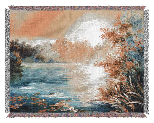 Sunset Water Glow Woven Blanket