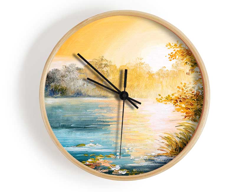 Sunset Water Glow Clock - Wallart-Direct UK