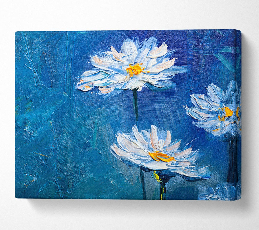 Picture of Daisy Midnight Blues Canvas Print Wall Art