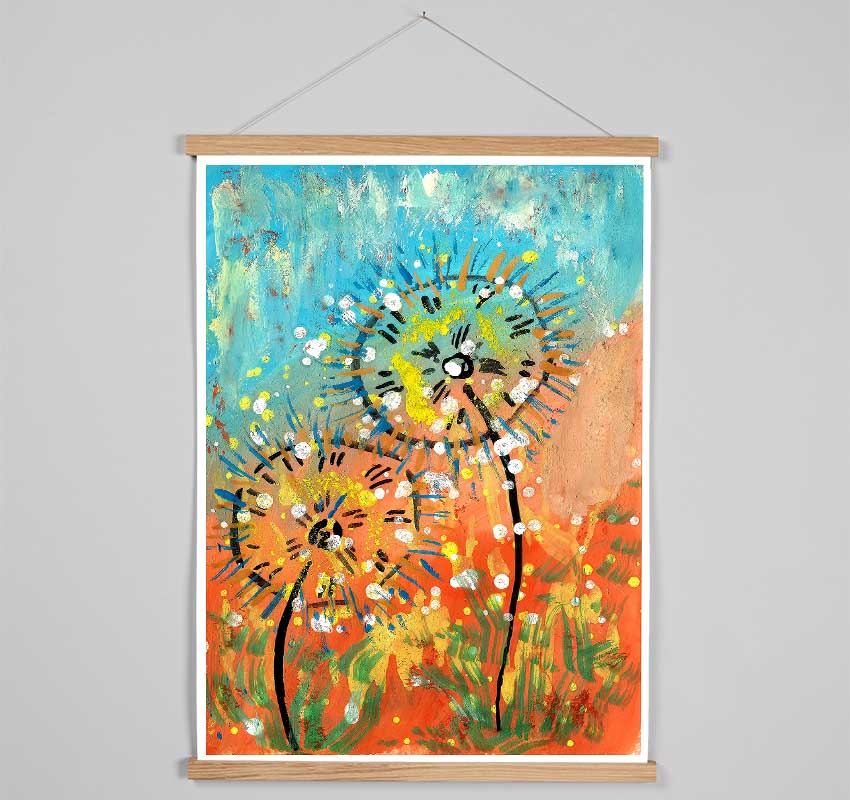 Dandelion Sparkle Hanging Poster - Wallart-Direct UK