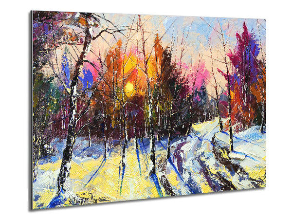 Rainbow Snow Forest