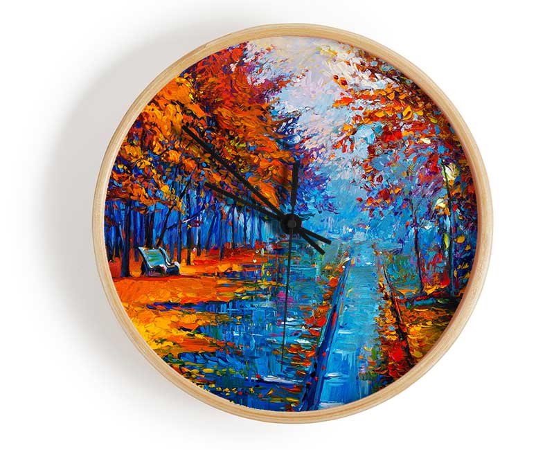 Autumn Blues 2 Clock - Wallart-Direct UK