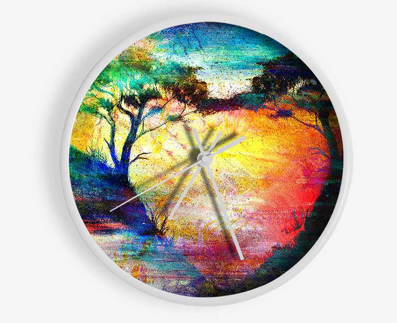 Love Heart Trees Clock - Wallart-Direct UK