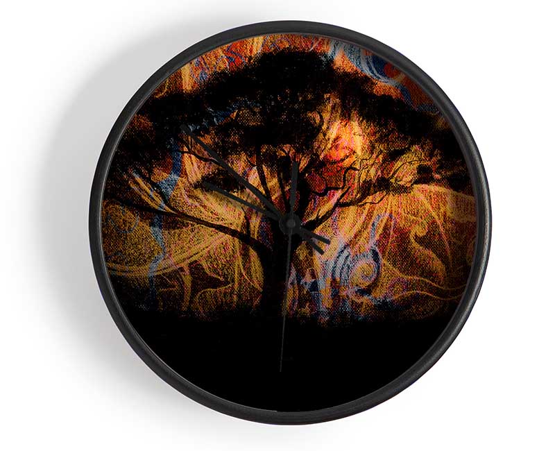 Tree Swirl Clock - Wallart-Direct UK