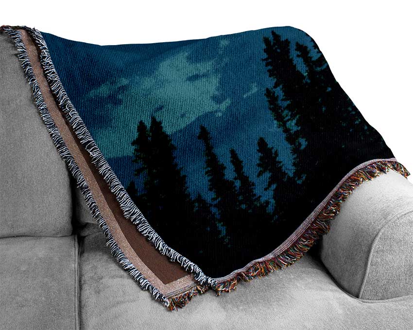 Lapland Forest Trees Woven Blanket