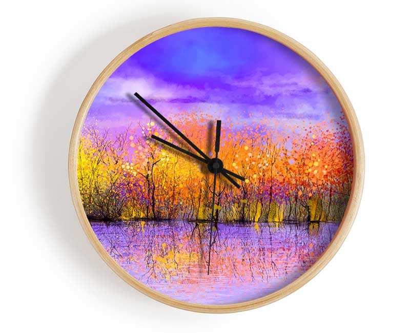 Sparkle Tree Reflections Clock - Wallart-Direct UK