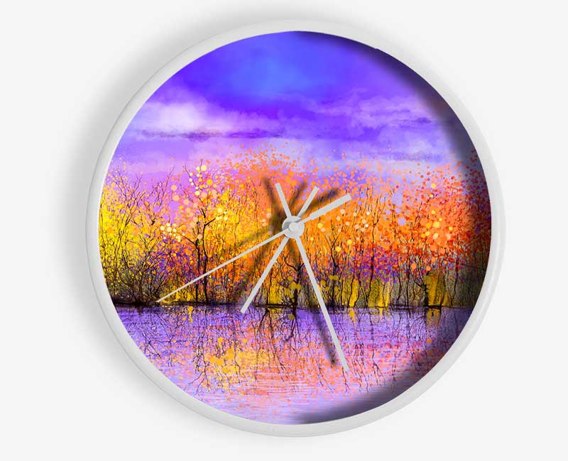 Sparkle Tree Reflections Clock - Wallart-Direct UK