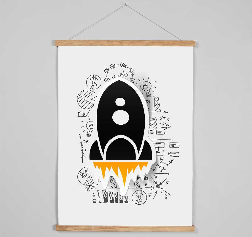 Rocket Launch Hanging Poster - Wallart-Direct UK