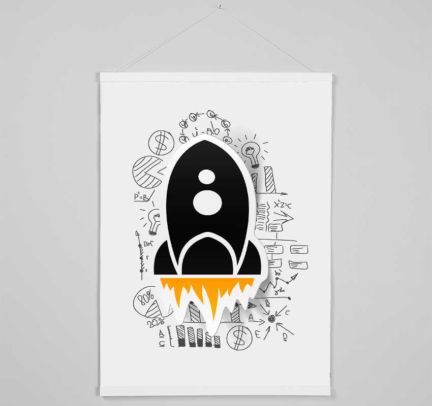 Rocket Launch Hanging Poster - Wallart-Direct UK