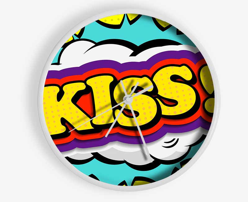 Kiss Clock - Wallart-Direct UK