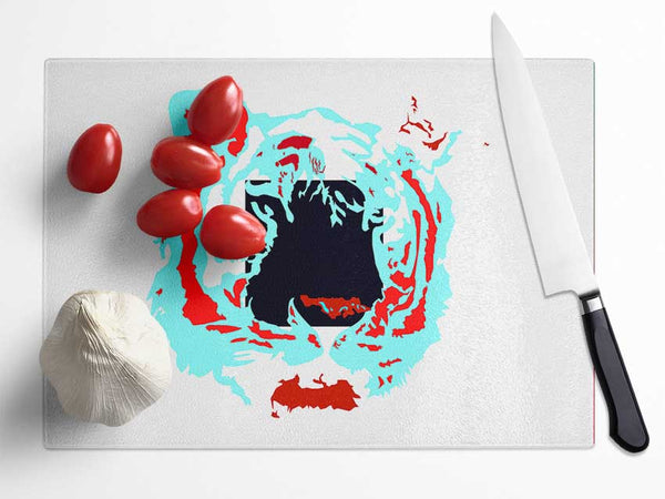 Funky Tiger Glass Chopping Board