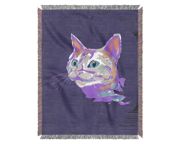 Rainbow Cat Woven Blanket