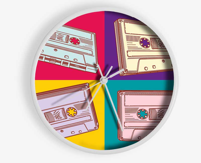 Retro Cassette Tapes Clock - Wallart-Direct UK