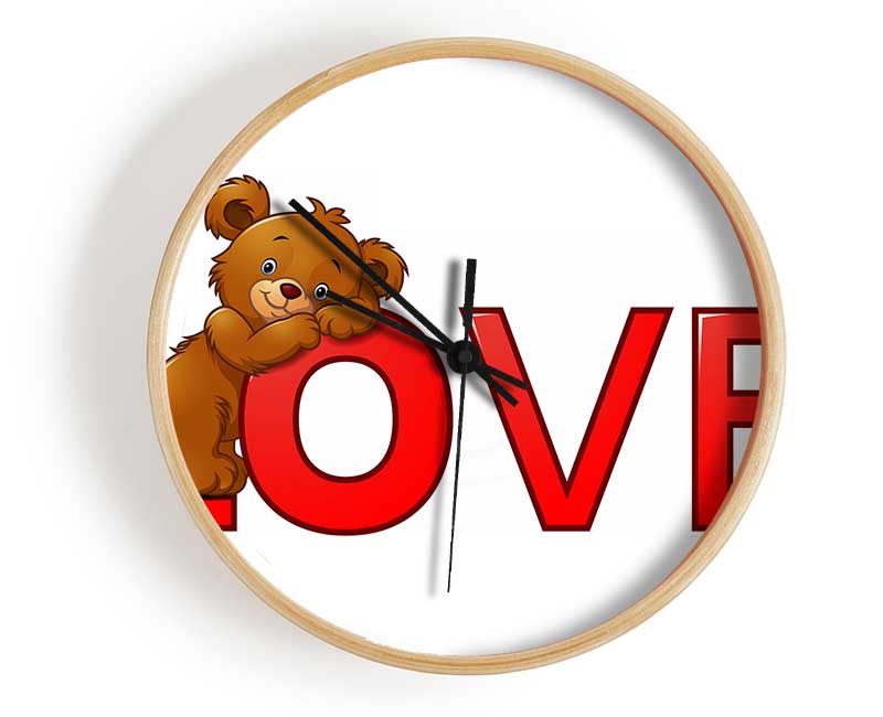 Teady bear Love Clock - Wallart-Direct UK