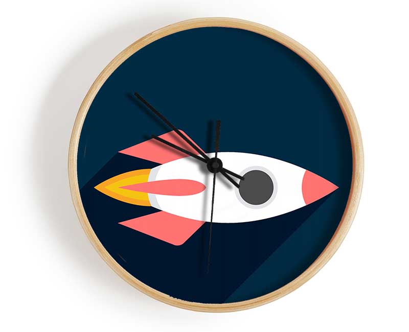 Rocket Amongst The Stars Clock - Wallart-Direct UK