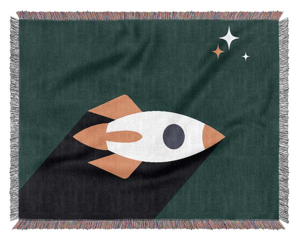 Rocket Amongst The Stars Woven Blanket