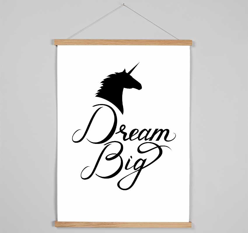 Dream Big Unicorn Hanging Poster - Wallart-Direct UK