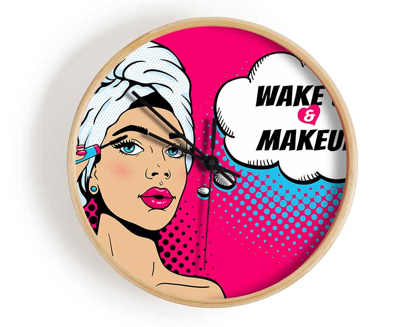 Wake Up And Make Up Kids Clock - Wallart-Direct UK