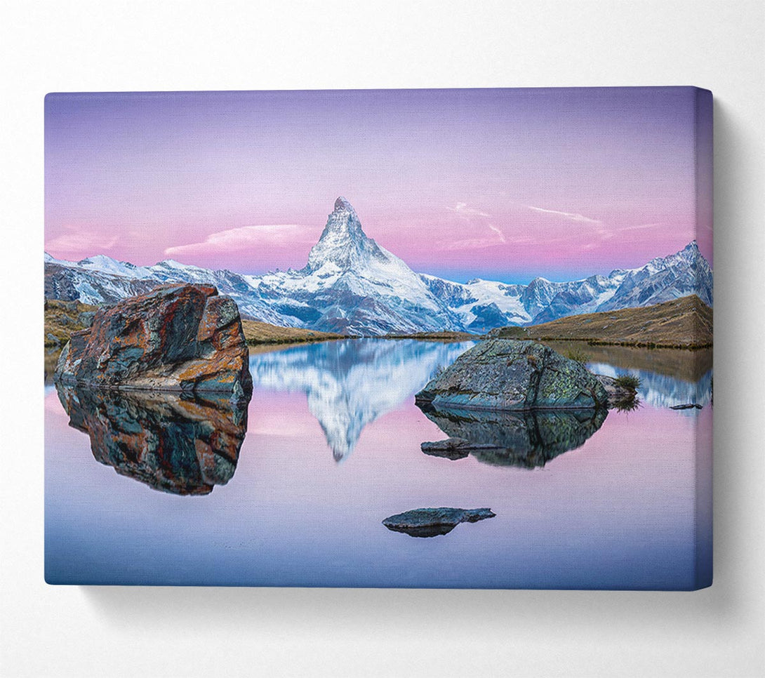 Picture of Snow Mountain Reflections Canvas Print Wall Art