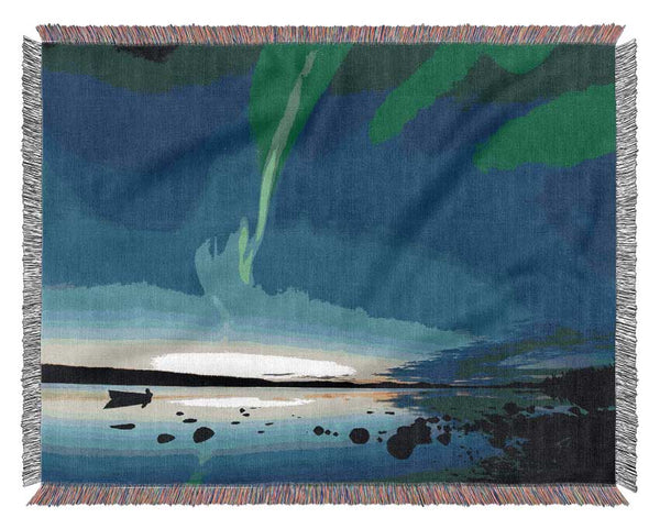 Northern Light Reflections Woven Blanket