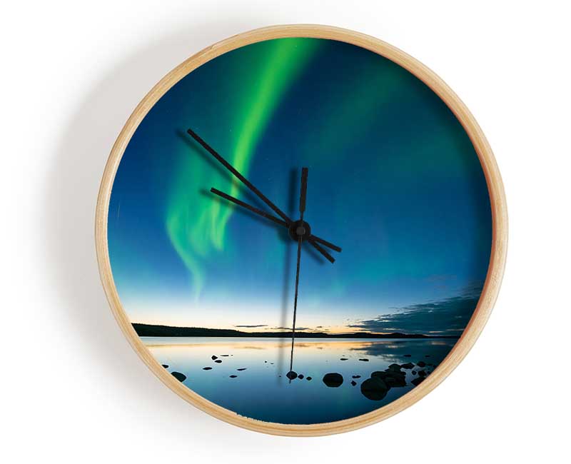 Northern Light Reflections Clock - Wallart-Direct UK