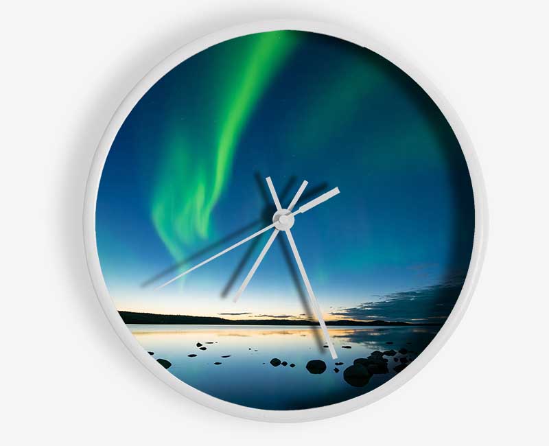 Northern Light Reflections Clock - Wallart-Direct UK