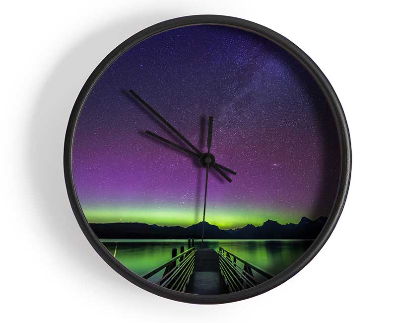 Glow Of The Northern Lights Clock - Wallart-Direct UK