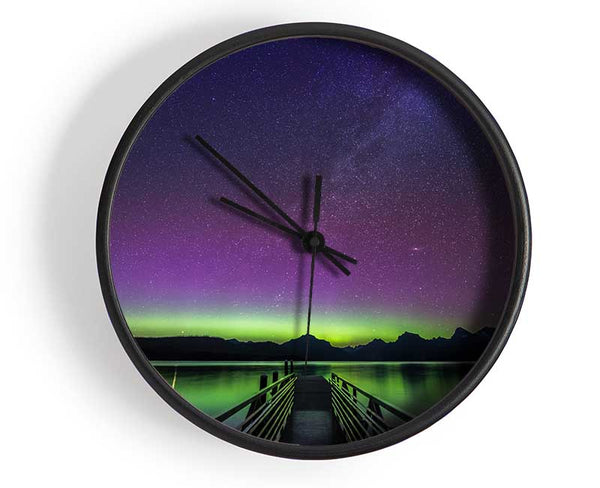 Glow Of The Northern Lights Clock - Wallart-Direct UK