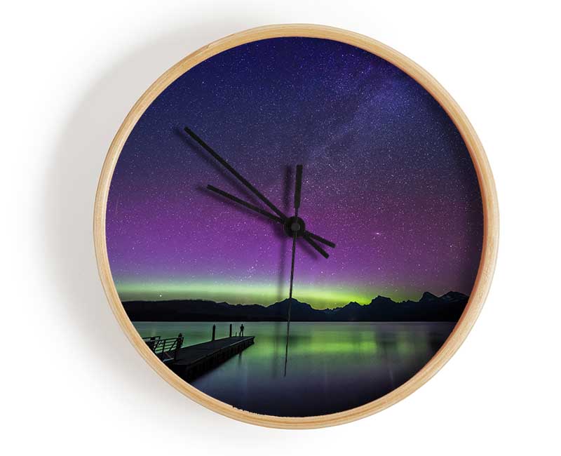 Northern Light Glow Clock - Wallart-Direct UK