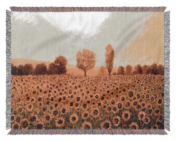 Nothing But Sunflowers Woven Blanket