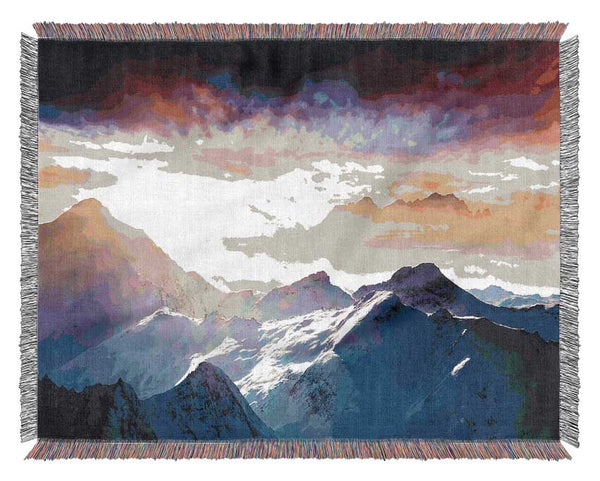 Snow Mountains 2 Woven Blanket