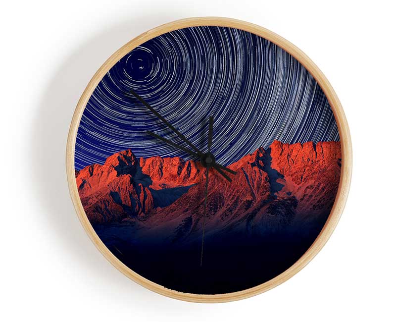 Vortex Mountains Clock - Wallart-Direct UK