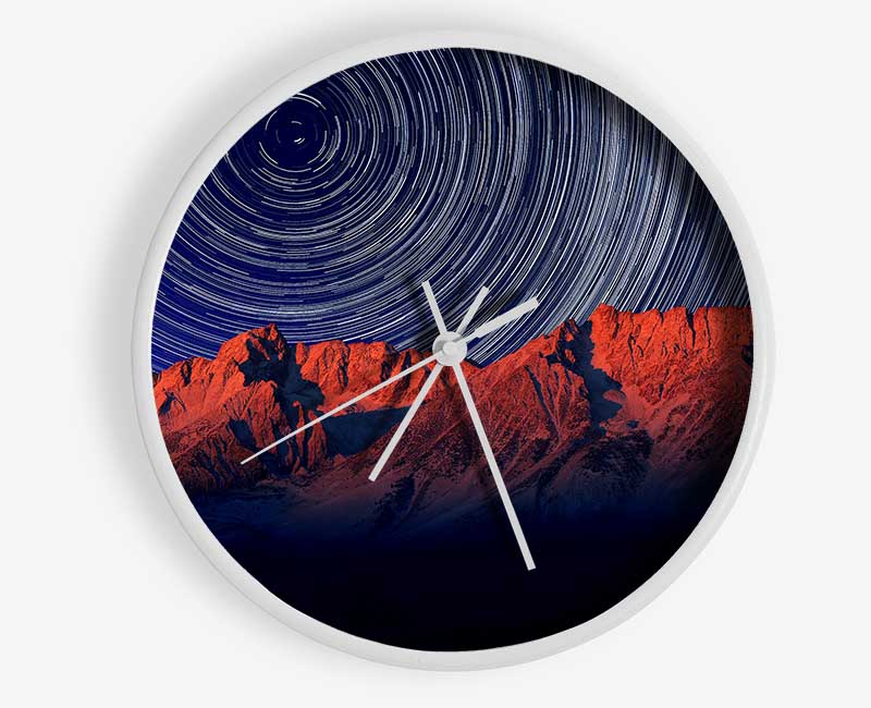 Vortex Mountains Clock - Wallart-Direct UK