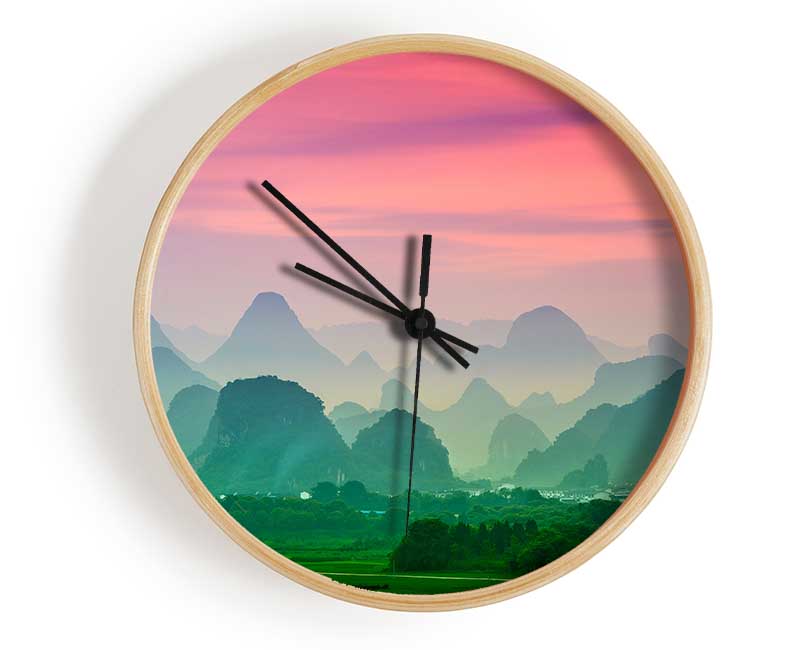 Green Splendor Clock - Wallart-Direct UK