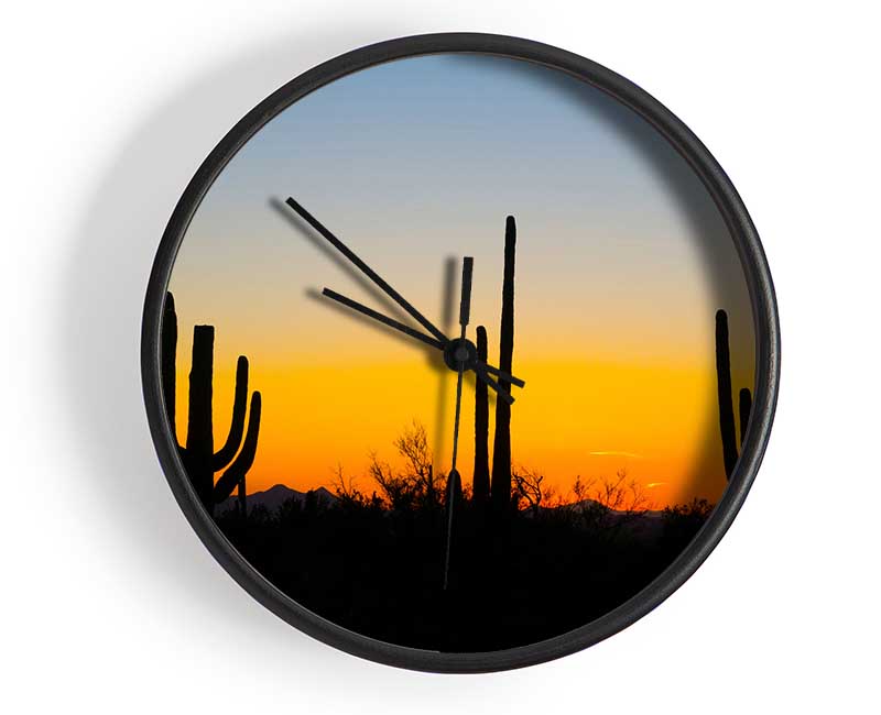 Cactus Sunset Clock - Wallart-Direct UK