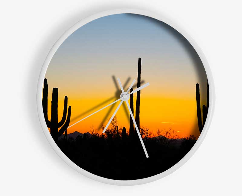 Cactus Sunset Clock - Wallart-Direct UK