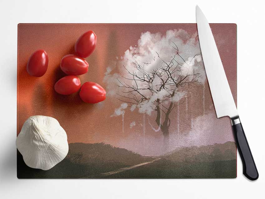 Cloud Tree Glass Chopping Board