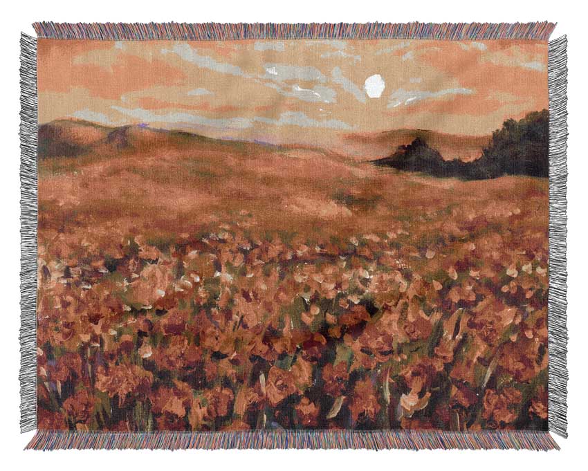 Poppy Field Sun Woven Blanket