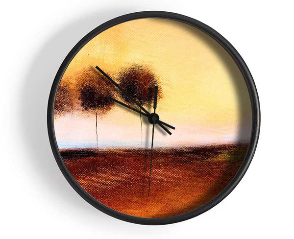 Brown Trio Clock - Wallart-Direct UK